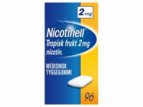 Nicotinell 2 mg tyggegummi tropisk frukt 96 stk