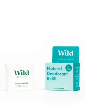 Wild Refillable Natural Deodorant Refill Fresh Cotton & Sea Salt 40 g