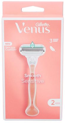 Gillette Venus Smooth Sensitive Razor + 2 stk Barberblad