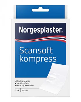 Norgesplaster Scansoft kompress 5 x 7,5 cm
