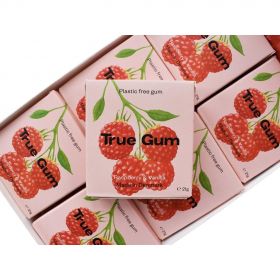 True Gum Bringebær & Vanilje tyggegummi