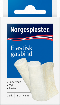Norgesplaster Elastisk gasbind 8 cm x 4 m