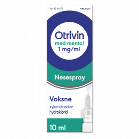 Otrivin 1 mg/ml nesespray med mentol voksne 10 ml