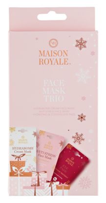 Maison Royale Pink Face Mask Trio ansikts- og øyemaske 1 sett