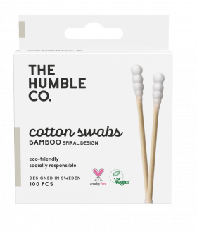 The Humble Co. Natural Spiral Cotton Swabs White 100stk