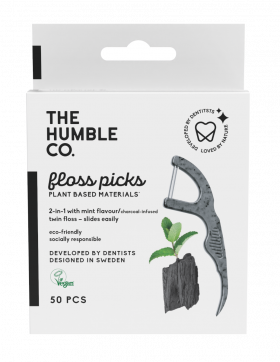 The Humble Co. Dental Floss Charcoal Picks 50P 50stk