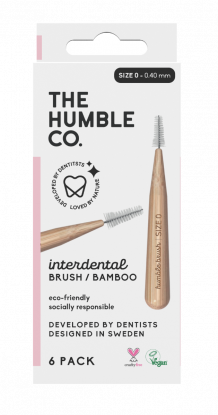 The Humble Co. Bamboo Interdental Brush Size 0 Pink 6stk