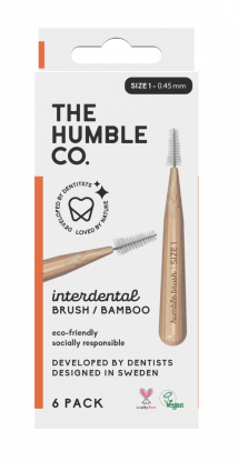The Humble Co. Bamboo Interdental Brush Size 1 Orange 6stk