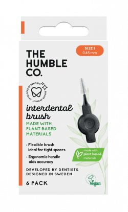 The Humble Co. Plant Based Interdental Brush Size 1 Orange 6stk