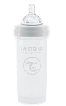Twistshake anti-kolikk tåteflaske hvit 260 ml