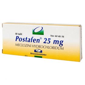 Postafen tabletter 25 mg 10 stk