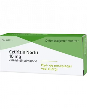 Cetirizin Norfri 10 mg tabletter 10 stk