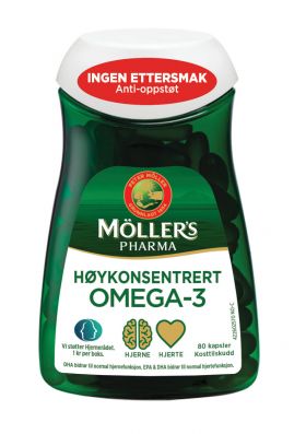 Möller's Pharma Høykonsentrert Omega-3 kapsler 80 stk