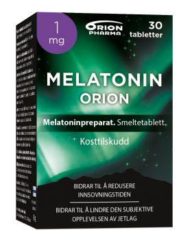 Melatonin Orion 1 mg 30 smeltetabletter