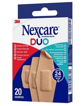 Nexcare Duo plaster assorterte størrelser 20stk