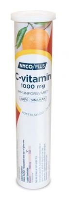 C-vitamin 1000mg brusetabletter Appelsin 20stk