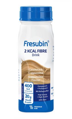 Fresubin 2 Kcal Fibre Drink næringsdrikk cappuccinosmak 4x200 ml