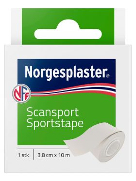 Norgesplaster Scansport Sportstape hvit 3,8 cm x 10 m