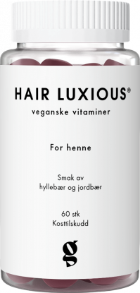 Good For Me Hair Luxious For Henne gummies hyllebær- og jordbær 60 stk
