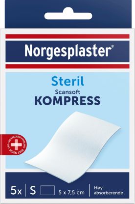 Norgesplaster Scansoft kompress 5 x 7,5 cm