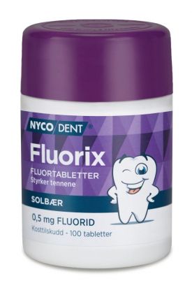 Nycodent Fluorix Solbær 0,5 mg 100stk