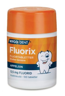 Fluorix Appelsin 0,5 mg 100stk