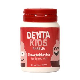 DentaKids Pharma Fluor Jordbær 0,5 mg 150stk