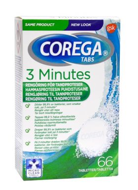 Corega Rensetabletter for tannprotese 66stk