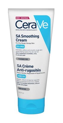 CeraVe SA Smoothing Cream for tørr, grov og nuppete hud på kroppen.