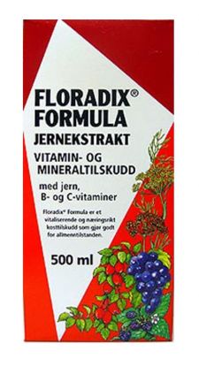 Floradix flytende jerntilskudd 500 ml