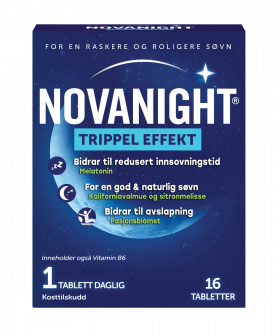 Novanight Melatonin Trippel Effekt 1 mg 16 stk