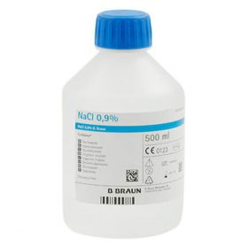 B. Braun Ecotainer plus saltvann skyllevæske 0,9 % flaske 500 ml