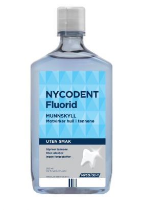 Nycodent Fluorid 0,2 % munnskyll uten smak 500 ml