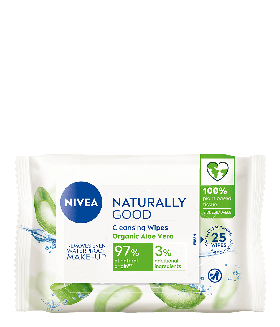 NIVEA Naturally Good Cleansing Wipes 25 stk