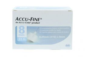 Accu-Fine kanyler 31G 8mm 100 stk