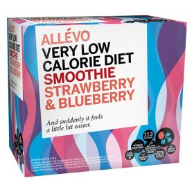 Allevo Jordbær og Blåbær Smoothie 20 x 31g komplett kosterstatning med veldig lavt kaloriinnhold