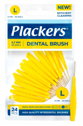 Plackers Dental Brush 0,7 mm L 24stk