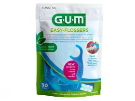 Gum Easy-Flossers tanntrådbøyle cool mint 30 stk