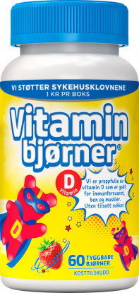 Vitaminbjørner D-Vitamin jordbærsmak 60 stk