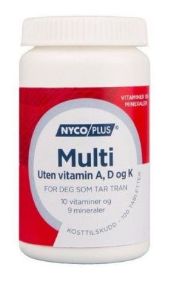 Nycoplus Multi uten A-, D- og K-vitamin 100stk