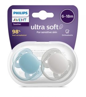 Philips Avent Ultra Soft smokk 6-18m blå grå 2 stk