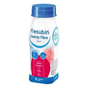 Fresubin Energy Fibre Drink næringsdrikk jordbærsmak 4x200 ml