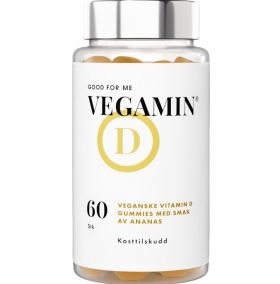 Vegamin D vegansk vitamin D3 ananassmak gummies 60 stk