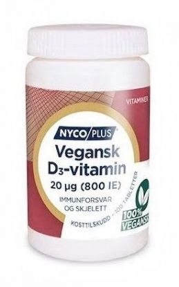 Nycoplus Vegansk D3-vitamin 20mcg tabletter 100stk