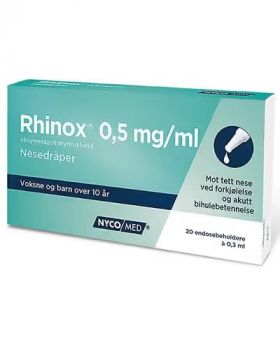 Rhinox 0,50 mg/ml nesedråper 20x0,3 ml