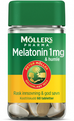Möller's Pharma Melatonin 1mg & humle 60 stk
