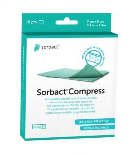Sorbact Compress 7x9 cm 10 stk