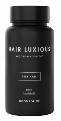 Hair Luxious kosttilskudd til herre 60 tabletter - vegansk 
