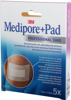 Medipore +Pad Kompress 5X7,2Cm 5stk