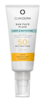 Cliniderm Light & Mattifying Sun Face Fluid SPF50 40ml
